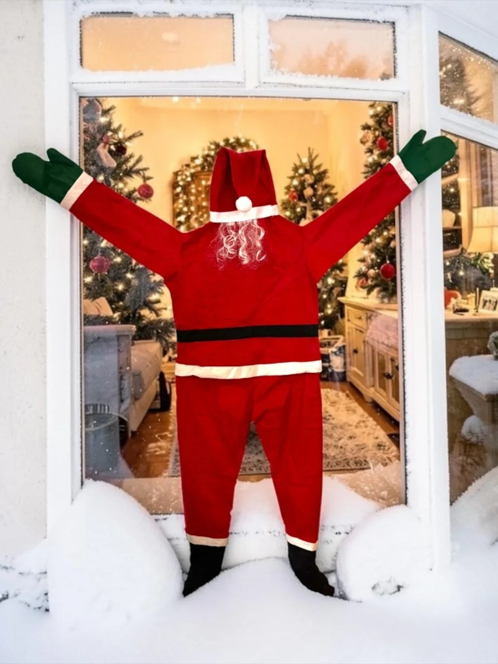 3.5 Ft Hanging Santa Christmas Window Door Decor NWOT - Picture 8 of 10